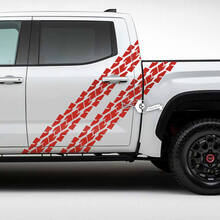 Paire Toyota Tundra vintage Portes Côté Double Rayures Carte Topographique Vinyle Autocollants Décalcomanie
 3