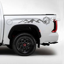 Autocollant Vinyle Arrière Latéral Mountain Compass pour Toyota Tundra_2