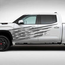 Paire Toyota Tundra Front Fender USA Flag Destroyed Grange Stripes Autocollants en vinyle Décalcomanie
 2