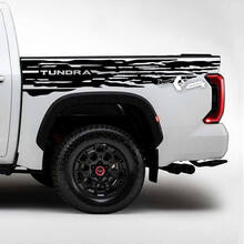 Paire Toyota Tundra lit côté garde-boue arrière détruit Grange rayures vinyle autocollants décalcomanie
 2