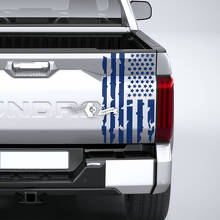 Toyota Tundra lit camionnette hayon détruit Grange rayures USA drapeau vinyle autocollants décalcomanie
 2