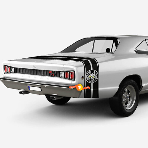 Dodge 1969 Super Bee Tail Band Stripe Vinyl Autocollant Autocollant Graphiques
