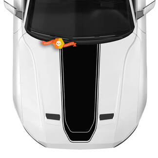 Ford Mustang Mach capot autocollant voiture vinyle autocollant Shelby Sport Racing garniture argentée
