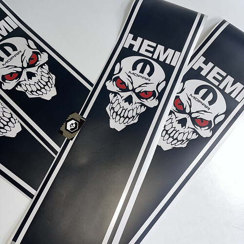 Dodge Ram Hemi Mopar Skull Arrière-coucher Sticker Sticker Sticker Stripes
