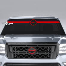 Logo de pare-brise Nissan Frontier Autocollants en vinyle Décalcomanies graphiques
 3