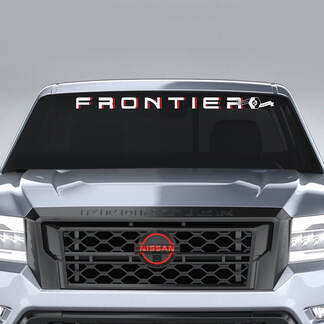 Pare-brise Nissan Logo Frontier Vinyle Autocollants Graphiques 2 Couleurs
 1
