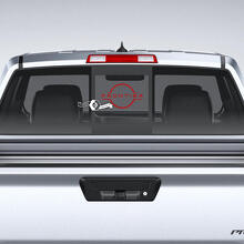Autocollant en vinyle pour lunette arrière avec logo Frontier pour Nissan Frontier_2