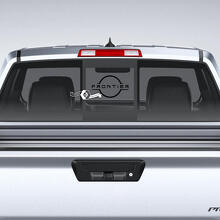 Autocollant en vinyle pour lunette arrière avec logo Frontier pour Nissan Frontier_3