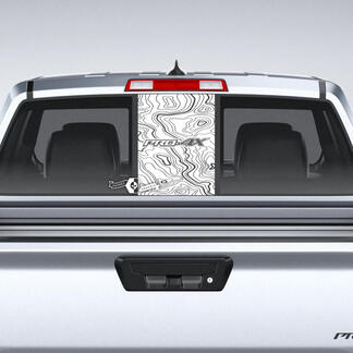 Fenêtre Verre Nissan Frontier Pro-4X Carte Topographique Hayon Vinyle Autocollants Décalcomanies Graphiques
 1
