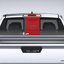 Autocollant vinyle topographique pour vitre arrière Pro-4X pour Nissan Frontier_2