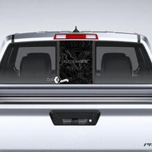 Autocollant vinyle topographique pour vitre arrière Pro-4X pour Nissan Frontier_3