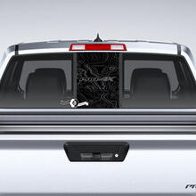 Fenêtre Verre Nissan Frontier Pro-4X Carte Topographique Hayon Vinyle Autocollants Décalcomanies Graphiques
 3