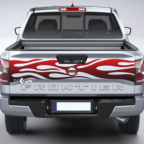 Nissan Frontier Hayon Flamme Vinyle Autocollants Décalcomanies Graphiques Dégradé 2 Couleurs
