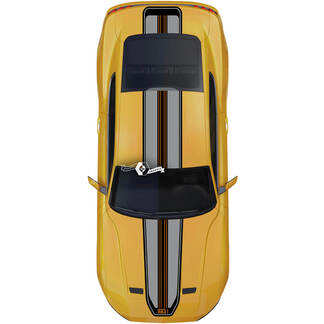 Ford Mustang Mach 1 capot toit hayon autocollant vinyle autocollant Shelby Sport Racing lignes rayures 3 couleurs
 1