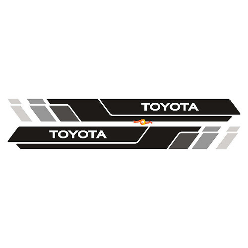 2 Bandes de portes latérales Toyota Tacoma Autocollants vinyle pour bas de caisse Kit d'autocollants pour Toyota Tacoma
