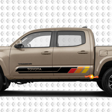 2 Toyota Tacoma portes latérales rayures panneau à bascule autocollants en vinyle Kit de décalcomanie pour Toyota Tacoma
 2