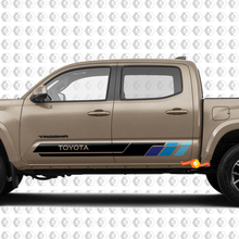 2 Toyota Tacoma portes latérales rayures panneau à bascule autocollants en vinyle Kit de décalcomanie pour Toyota Tacoma
 3