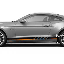 Paire Ford Mustang Mach Rocker Panel Decal Vinyl Sticker Line Car Vehicle Shelby Sport Racing Stripe 2 couleurs
 2
