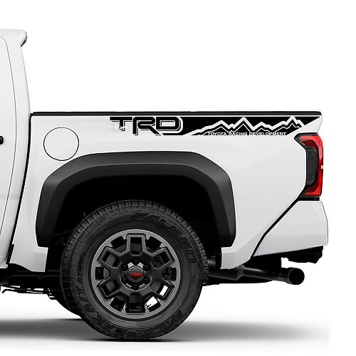 Kit de décalcomanies en vinyle style bandes latérales de benne montagne pour Toyota Tacoma