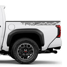 Kit de décalcomanies en vinyle style bandes latérales de benne montagne pour Toyota Tacoma_2
