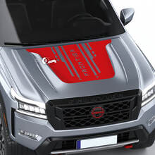 Autocollant en vinyle à capot style techno de marque pour Nissan Frontier_3
