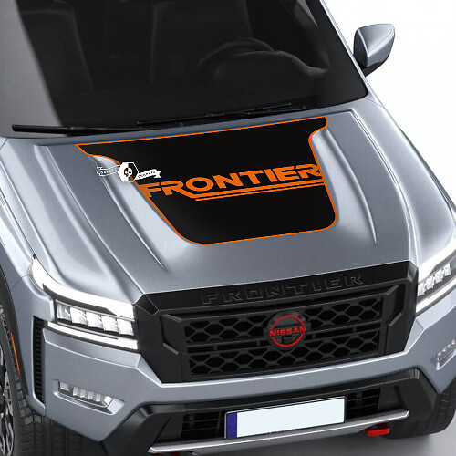 Nissan Frontier S SV Pro-4x Autocollant de capot en vinyle avec logo occultant graphique 2 couleurs
