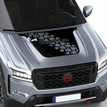 Nissan Frontier S SV Pro-4x Autocollant de capot en vinyle pour pneu tout-terrain - Autocollant graphique occultant
 2