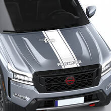 Nissan Frontier S SV Pro-4x Autocollant de capot à rayures en vinyle avec logo graphique
 3