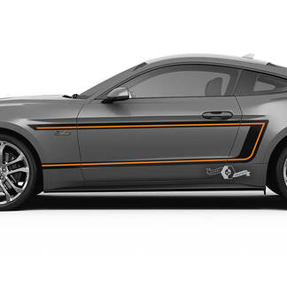 Paire de bandes de garde-boue de portes, pour Ford Mustang Shelby GT500 GT350 GT500 GT350 Mach 1 Mach 1, Logo 2 couleurs
 1