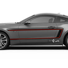 Paire de bandes de garde-boue de portes, pour Ford Mustang Shelby GT500 GT350 GT500 GT350 Mach 1 Mach 1, Logo 2 couleurs
 2
