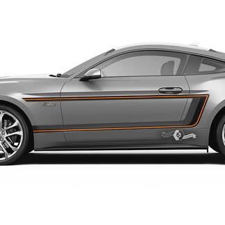 Paire de bandes de garde-boue de portes, pour Ford Mustang Shelby GT500 GT350 GT500 GT350 Mach 1 Mach 1, Logo 3 couleurs
 1