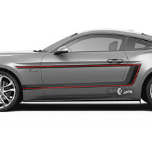 Paire de bandes de garde-boue de portes, pour Ford Mustang Shelby GT500 GT350 GT500 GT350 Mach 1 Mach 1, Logo 3 couleurs
 2