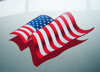 Par JEEP Autocollant de pare-chocs horizontal agitant le drapeau américain patriotique