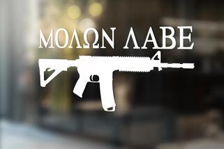 Molon Labe autocollant autocollant fusil AR-15 2e amendement droits des armes à feu