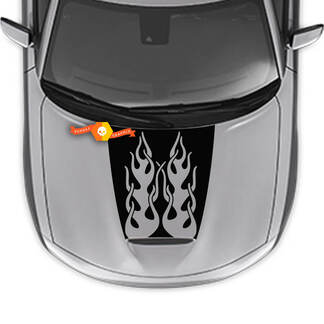 Autocollant de capot Flames Graphics pour Dodge Charger 2015-2024
 1