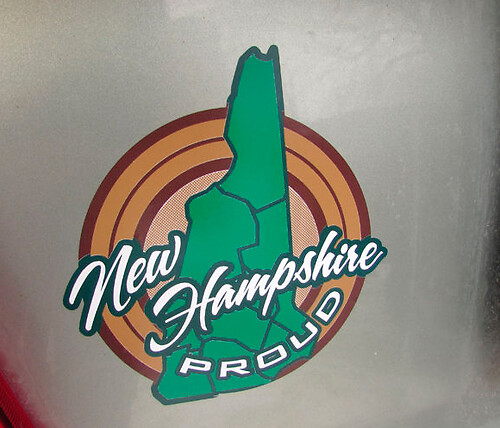 Autocollant en vinyle pour flanc d’État du New Hampshire pour Jeep Wrangler