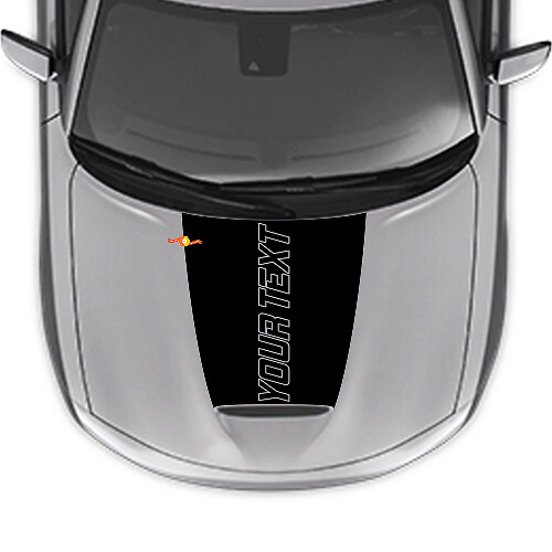 Autocollant vinyle personnalisé avec contour de texte pour capot Dodge Charger 2015-2024
