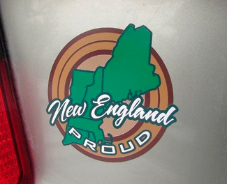 PAIRE New England Granite State Proud State Pride Bumper Sticker Decal New England JEEP