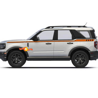 Ford Bronco Sport First Edition Sides Up Stripes Autocollants Autocollants 2 couleurs
