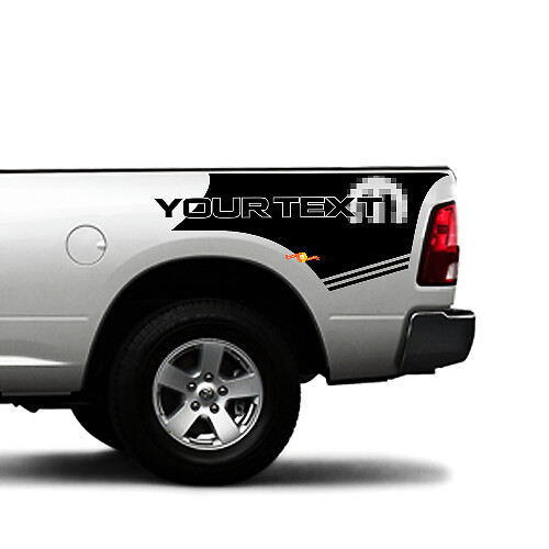 Kit de décalcomanie en vinyle personnalisé style Mopar pour l'entourage de lit Dodge Ram