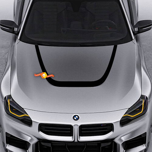 Autocollant en vinyle incurvé en forme de U pour capot BMW M2 G87
