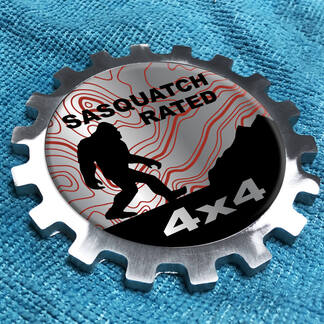 Sasquatch évalué 4x4 métal aluminium Badge chevet équipement emblème aluminium
