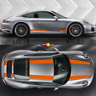 911 Gulf Porsche CARRERA orange noir Décalcomanies Graphiques
