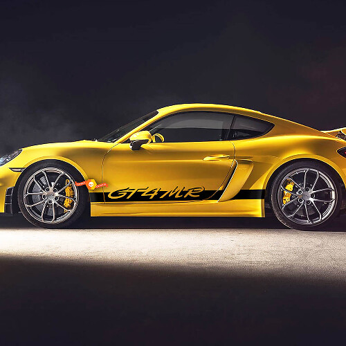 Kit de décalcomanies en vinyle bandes latérales style GT4 MR pour Porsche 718 Cayman