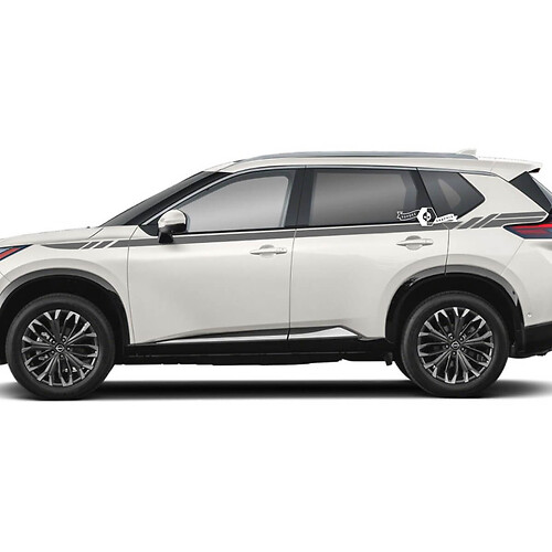 Autocollant vinyle latéral à rayures style course pour Nissan Rogue