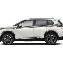 Paire Nissan Rogue Garde-boue avant côté porte arrière garde-boue arrière double rayures autocollant autocollant vinyle graphique
 2
