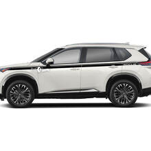 Paire Nissan Rogue Garde-boue avant côté porte arrière Garde-boue arrière Logo Rayures Autocollant Autocollant Vinyle Graphique
 3