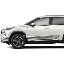 Paire Nissan Rogue Side Door Rocker Panel Stripes Autocollant Autocollant Vinyle Graphique
 3