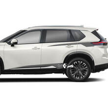 Paire Nissan Rogue Portes latérales Garde-boue arrière Panneau à bascule Rayures Autocollant Autocollant Vinyle Graphique
 2