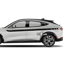 Paire d’autocollants en vinyle Musclecar Musclecarmodel MACH-E MACH E Doors Line Stripes Side Door Decal
 3